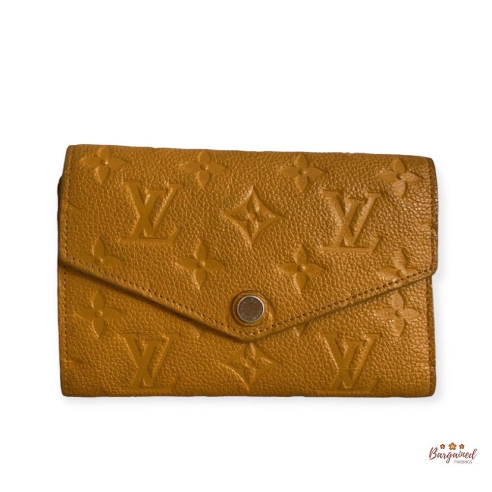 Authentic Louis Vuitton Yellow Monogram Empreinte Curieuse Compact Wallet